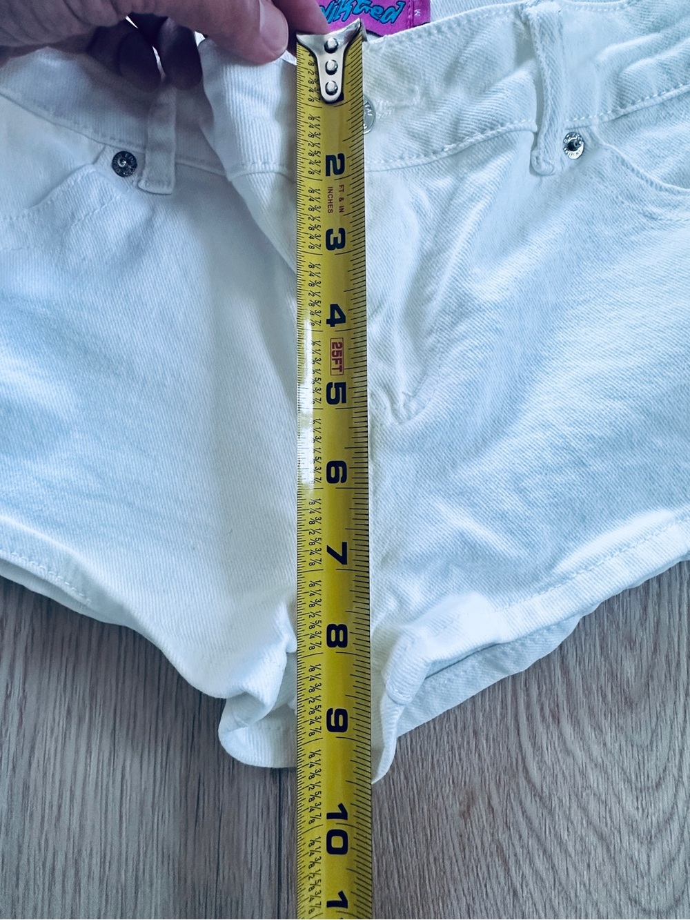 🩳 Jagger Low Rise Denim Shorts White Médium 💫💖 - Picture 10 of 13